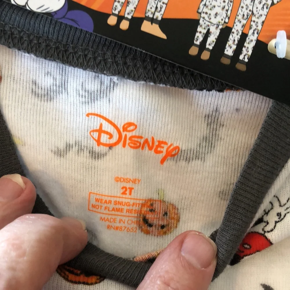 Disney Mickey Minnie Mouse Halloween 2 piece sleep PJ’s gender neutral